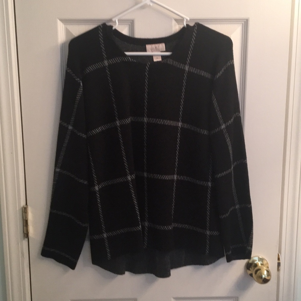 LOFT Sz. M Checker Sweater
